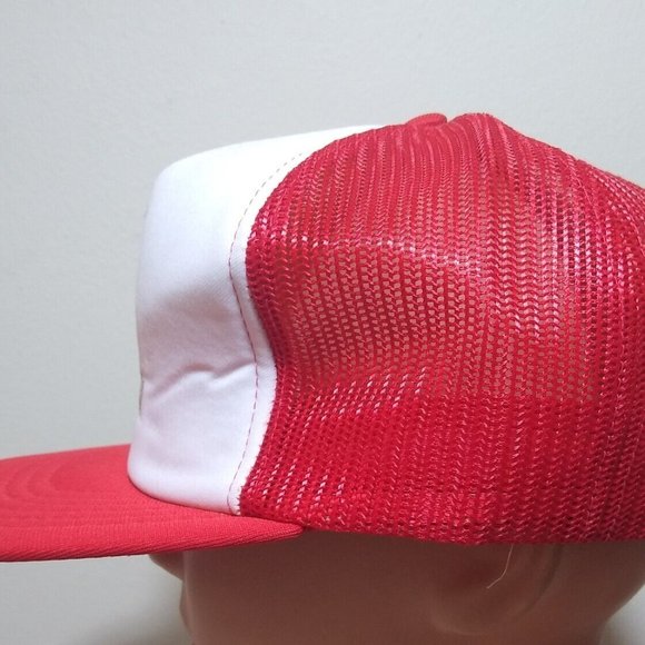 Cayman Islands Coat Of Arms Vintage Snapback Hat Cap Red Mesh Back NOS - Picture 3 of 8